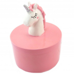 Les Tr&eacute;sors De Lily [P5434] &ndash; roosa 'Licorne My Unicorn' ehtekarp - 8x6. 2 cm Heleroosa