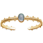 Les Tr&eacute;sors De Lily [Q4646] - Bracelet Plaqu&eacute; Or 'Cleopatra' labradorite dor&eacute; - 58 mm- 13x10 mm hall