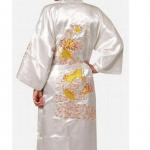 Siidist pidžaama hommikumantel tikandid Dragon Kimono vannikleit magamisriided &ouml;&ouml;s&auml;rk pidžaama XXL