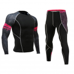 Spordidress 2 tk/komplekt Meeste tr&uuml;kitud spordir&otilde;ivad kompressioons&auml;rk p&uuml;ksid Fitness sukkp&uuml;ksid Rashguard XL