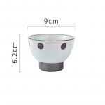 Jaapani stiilis keraamiline supitass K&auml;sitsi maalitud v&otilde;remustriga teetassid Loomingulised retro veinitopsid Kontori joogin&otilde;ud