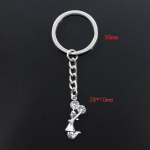 Moodne v&otilde;tmehoidja 28x10mm Cheerleader Cheer Girl ripatsid DIY meeste ehted auto v&otilde;tmehoidja s&otilde;rmuse hoidja suveniir kingitus h&otilde;be