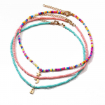 17KM 3tk/komplekt Creative Butterfly ripats, v&auml;rviline riisihelmestega rangluu kett Bohemian Short Pearl ripats kaelakee