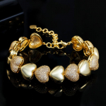 WWJ Luxury 585 kollase kuldse v&auml;rviga s&uuml;damekujulised tsirkooniumoksiidi reguleeritavad ketiga k&auml;ev&otilde;rud kuld