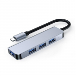 VAORLO USB C HUB 4 In 1 Type C to USB 3.0 Adapteri dokk Macbook Pro iPad Air jaoks HUAWEI Mate 40 30 USB-C 3.1 splitteri port OTG HUB hall v&auml;rv