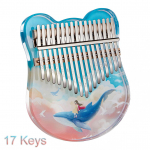 17 klahviga Kalimba Kristallv&auml;rvitud Vaala Unistus P&ouml;idlapiano Mbira EVA hoiukarbiga Pillikingitus 17 Keys