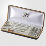 777 Kolm seitse h&otilde;bedast k&uuml;&uuml;nek&auml;&auml;rid, 9-osaline ilukomplekt TS-636XC, valmistatud Koreas