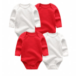 4 t&uuml;kki vasts&uuml;ndinud beebit&uuml;drukute pikkade varrukatega puuvillane bodi, talvine s&uuml;gis, &uuml;hev&auml;rvilised poiste kombinesooni riided 3Months