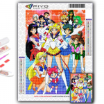 T&auml;ielik 5D Teemantmaal Sailor Moon 5D Teemantmaal Full Round 30X40CM