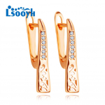 LSOOYH Clip K&otilde;rvar&otilde;ngad Roosa kullav&auml;rvi Moodne K&otilde;rvar&otilde;ngas Naistele Ruudukujulised Cubic Zirconia Stud K&otilde;rvar&otilde;ngad Ehted A