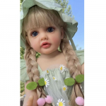 NPK 55 cm Baby Doll Girl Reborn Princess Pehme kogu kehaga silikoonist vanninukk 55cm roheline