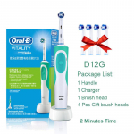 Oral B Dual Clean p&ouml;&ouml;rleva vibratsioonit&uuml;&uuml;biga elektriline hambahari Laetav Oral B hambahari 4 harjapeaga