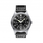Ratio Skysurfer Pilot Black Sunray Dial, nahast automaatne RTS314 200M meeste k&auml;ekell must