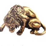 Antiikpronks Majesteetlik L&otilde;vikuningas Miniatuurid Kujukesed Lauakaunistused Vintage messingist Miniloomakuju Kodukaunistused Kaunistused K&auml;sit&ouml;&ouml;