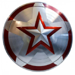 Keskaegne Captain Red Guardian Shield Metal Prop alumiiniumist 24-tolline koopia