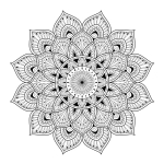 Les Tr&eacute;sors De Lily [R4070] - Planche de stickers 'Mandala' noir - 50x70 cm must