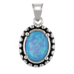 Les Tr&eacute;sors De Lily [R7171] &ndash; h&otilde;bedane ripats  Goddess Opal  h&otilde;besinine (roodiumiga kaetud) - 12x10 mm sinine