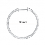 1,2 mm D v&auml;rvi moissanite silmusega k&otilde;rvar&otilde;ngad naistele 925 naela valge kullaga kaetud k&otilde;rvaklambritega peen ehe kingitus