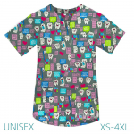 Haigla t&ouml;&ouml;vormid Meditsiine Hammaste Tr&uuml;ki V-kaelusega pluus Hambakliinik Vormiriietus Medical Nurse l&uuml;hikeste varrukatega Scrub Tops 4XL