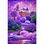 Maastikuseeria 5D DIY teemantmaalikomplektid T&auml;is&uuml;mmargused vaigust kivikivid Joonistamine DIY kodukaunistamise kingitus Full Round 30x75CM