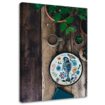 Feeby l&otilde;uenditr&uuml;kk, taldrik linnuga 40x60 pruun