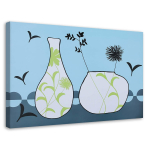 L&otilde;uendiprint Vase Flower Blue 60x40 sinine