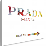 L&otilde;uendiprint V&auml;rviline Prada Marfa tsitaat 60x40 mitmev&auml;rviline