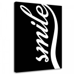 L&otilde;uenditr&uuml;kk Lettering Smile T&uuml;pograafia 40x60 valge/must