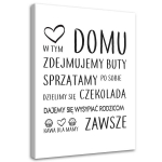 L&otilde;uenditr&uuml;kk In This House Lettering T&uuml;pograafia 40x60 must/valge