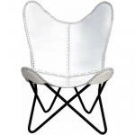Buffalo nahast k&auml;sitsi valmistatud Butterfly Chair Kokkupandav Lounge Aktsent Relax Tugitool 29 x 29 x 36 in