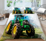 3D traktori voodipesukomplekt Luksusliku auto teemaline tekikate ja padjap&uuml;&uuml;r 2/3 AU/EU/DE/US T&auml;issuuruses voodipesukomplekt AU Queen 210x210cm