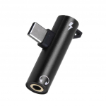 Ramidose adapteri laadimis- ja k&otilde;rvaklappide 2-&uuml;hes C-t&uuml;&uuml;pi kuni 3,5 mm peaga Aux Audio USB C-kaabel One Size must
