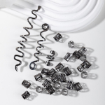 Rastap&auml;rmed Metallist juukseklambrid Kaunistused Juukseaksessuaarid Juukseehted Naistele Patsid 28pcs/set must