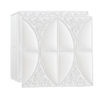 10tk/kott 3D neljaleheline ristikheina tapeet veekindel isekleepuv isetegemise kleebis TV sein elutuba magamistoa t&ouml;&ouml;tuba 70x70cm 10Pcs valge