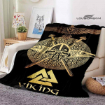 viking vegvisir kilp tr&uuml;kitud tekk lastele soe ilus flanell pehme ja mugav tekk koju reisi s&uuml;nnip&auml;evakingitus 75x90cm