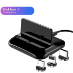 Magnetiline laadimisalus 3-&uuml;hes C-t&uuml;&uuml;pi mikro-USB iPhone'i valgustus Laadimine iphone 8 X Plus XS universaalne telefoniklamber must