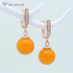 Elegantsed &uuml;mmargused simuleeritud mesilasvahast k&otilde;rvar&otilde;ngad naistele pulmapeo moeehted kuupmeetrist tsirkooniumoksiidist k&otilde;rvatropid