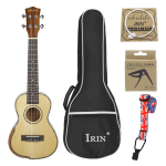 UK2385 23-tolline kontsert Ukulele kuuse akaatsia paneel Klassikaline Ukelele kitarr kotikeeliga Wood color black