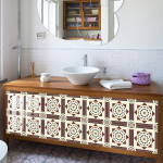 Moodne minimalistlik plaaditud k&ouml;&ouml;k elutoa renoveerimise plaadikleebis Dekoratiivne isekleepuv veekindel kristallist k&otilde;va seinakleebis 10cm&times;10cm&times;10pcs