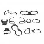 ABS-auto rooli esitulede l&uuml;liti dekoratiivr&otilde;ngas, &otilde;huava &otilde;huava katte kleebised Jeep Renegade 2017-2020 auto v&auml;listarvikutele Carbon Fiber Black