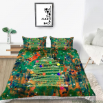 3D j&otilde;uluvoodipesukomplekt Tekk ja padjap&uuml;&uuml;r AU/EU/USA &uuml;he-/kaheinimesevoodi T&auml;issuuruses pehme ja mugav tekivoodi DE 100x135cm