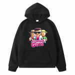 Stumble Guys Lapsed Pusad anime hoodie dressipluusid S&uuml;gis Pullover Fleece y2k sudadera poiste riided laste riided t&uuml;drukute pusad 130 must