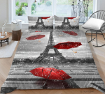 3D-minimalistlikus stiilis voodipesukomplekt raudtorni lilledega udusulgede teki ja padjap&uuml;&uuml;riga 2/3 t&uuml;kki AU180 * 210 t&auml;issuuruses pehme kodukaunistus Baby 100x135cm