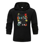 S&uuml;gis ja talv laseme teha asju, mida meile meeldib teha tr&uuml;kitud meeste ja naiste kapuuts S must