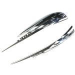 VTX 1300 Mootorratta Kroom ABS K&uuml;tuse Paagi Embleem M&auml;rk Dekoratsioon 3D Kleebised Kleebiste Komplekt Honda VTX1300 1300T 1300S jaoks black