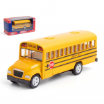 1/36 skaalaga kollased koolibussi m&auml;nguautod lastele, 5-tolline tagasit&otilde;mmatav auto avatavate uste ja kummirehvidega 1/36-12.5x4.5x4cm kollane
