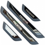 Mazda 3 tarviku 2022 s&uuml;sinikust roostevabast terasest auto uksel&auml;ve kulumisplaadi jaoks Blue Mazda3 logo