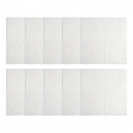35x35 X3mm dekoratiivvahtpaneel magamistoa kaunistamiseks valge