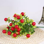 Kunstlik viljapuu Kodukaunistustaim Bonsai V&auml;ike potitud plastist lill Fortune Apelsini Kumquat Viljapuu 7 Forked Red Fruit