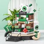 LELE Building Block M&auml;nguasjad CIty Street View Buger Shop Lastele m&otilde;eldud m&auml;nguasjad Gilrs Coffee Shop